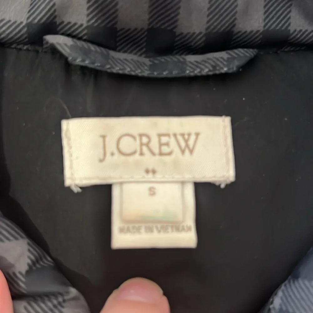 Jcrew black and grey checked vest GUC - Picture 3 of 4